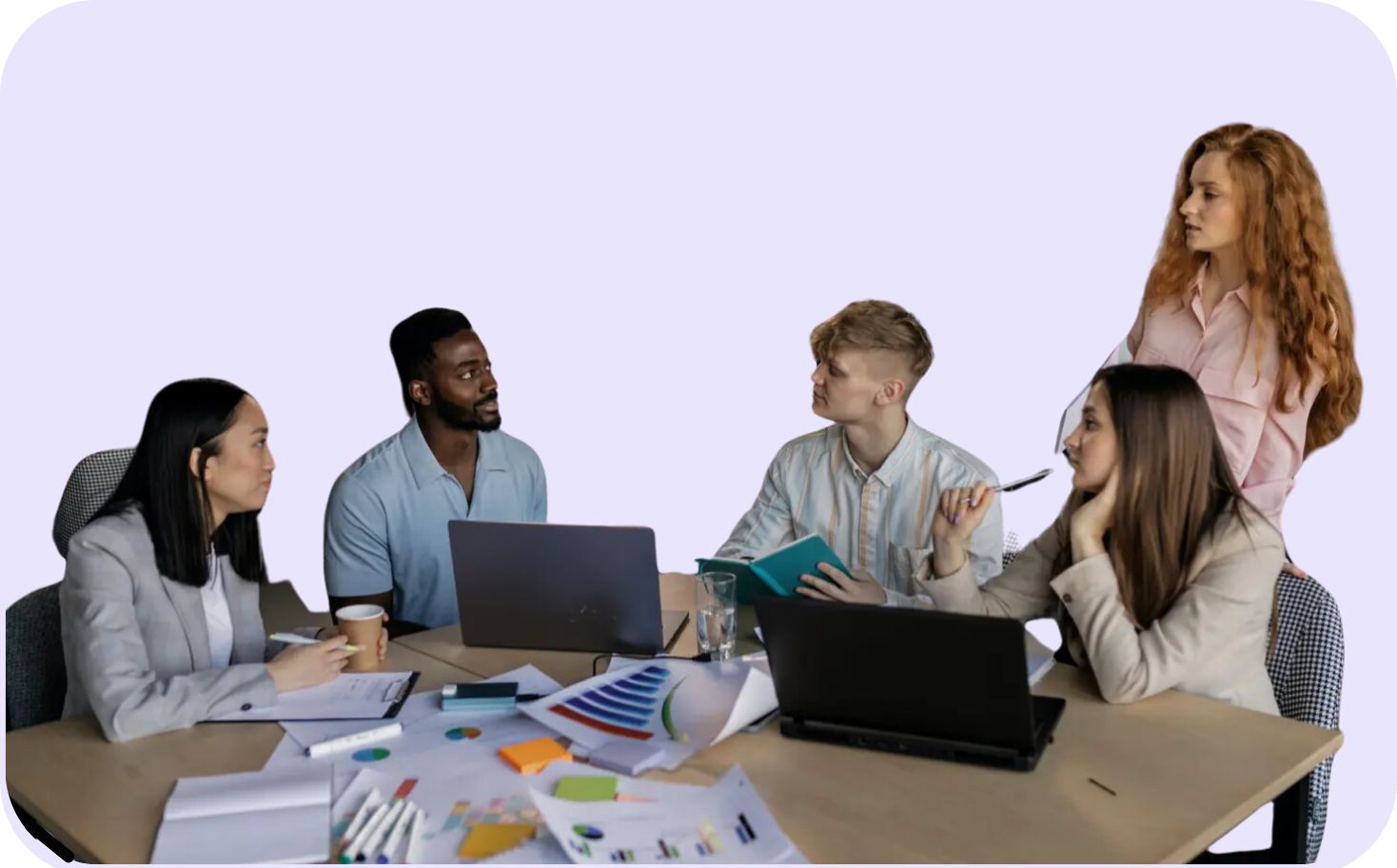 Team of seo experts are attending the meeting