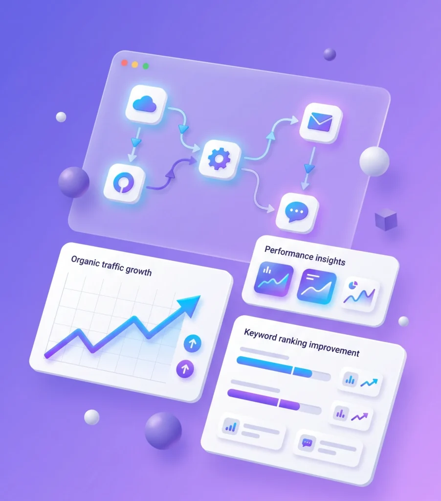 Zapier SaaS SEO case study showing organic traffic growth and keyword ranking improvements
